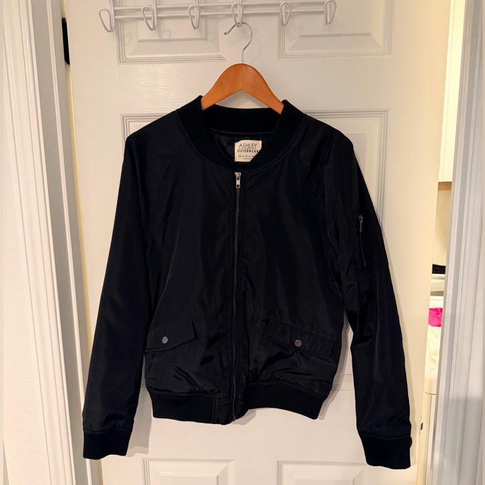 Woman’s Black Bomber Jacket size Medium